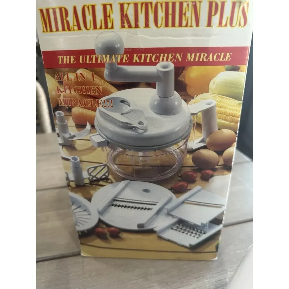 MIRACLE KITCHEN PLUS ULTIMATE KITCHEN TOOL CHOP BLEND SHRED SLICE JUICE MIX WHIP